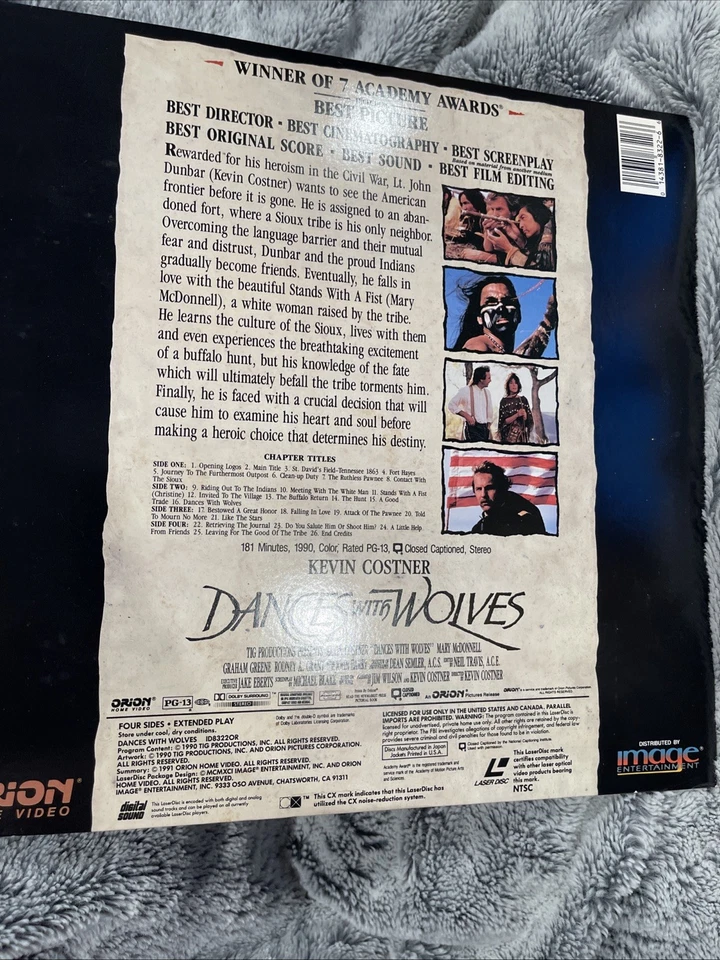Dances with Wolves Laserdisc 1991 Widescreen Extended Play - Image 4 of 4