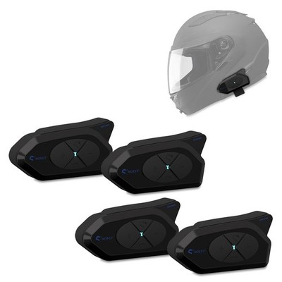4x Intercom Motorrad Bluetooth Kommunikationssystem GoCom4 IP65