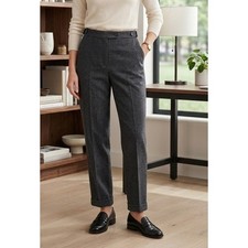 Harve Benard Wool Blend High Rise Trousers Pants Women's 10 Gray Office Career