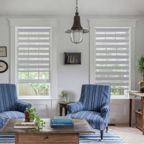 Doppelrollo Duo Rollo Klemmfix ohne Bohren blickdicht Fensterrollo Zebrarollo - Zdjęcie 32 z 77