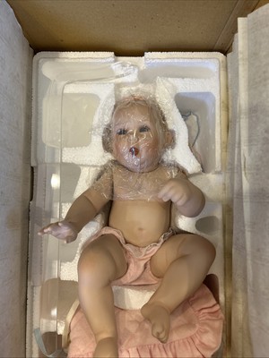 NIB Ashton-Drake Porcelain Baby Girl Doll Special Delivery Blanket