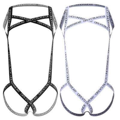 Men's Bodysuit Color Blocking Body Bandage Fitness Harness Active Swimwear Gym