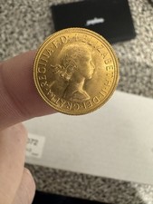 Full Gold Sovereign Coin 1959 Queen Elizabeth Bullion 22ct Gold Coin In Capsule