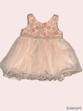 AMERICAN PRINCESS BABY GIRLSDRESS SIZE 3 MONTHS PINK RUFFLESPEARL WAIST