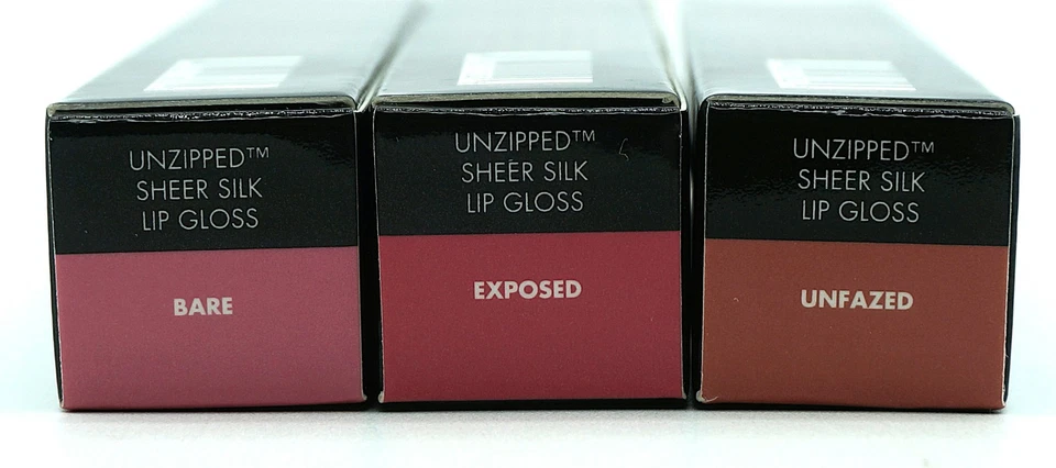 Juego de 3 brillos de labios LORAC sin cremallera - desnudo, expuesto, sin inmutarse - ¡NUEVO! Foto 2 de 4