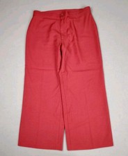 Vintage Levis Wide Leg Trouser Women 18 Maroon Slacks 70s Mom Pants Casual Bare