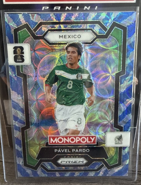Pavel Pardo 2026 Monopoly FIFA World Cup Prizm Blue Tiger Stripe Scope #54 SSP