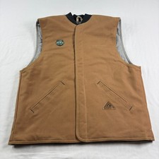 Bulwark FR Vest Mens Large Brown Flame Resistant Excel Comfortouch Workwear