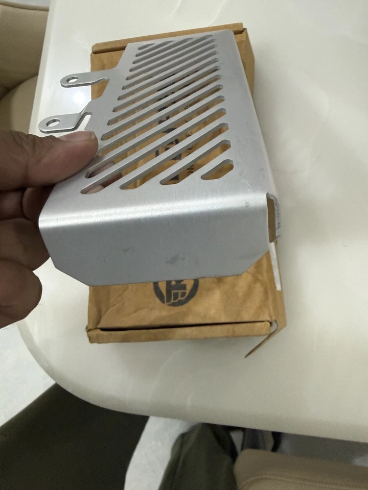 Royal Enfield Silver Oil Cooler Guard 1990216, Himalayan & Scram 411 UK STOCK - Image 3 of 4