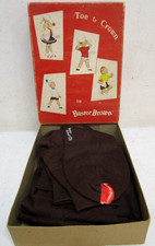 6 PAIRS VINTAGE NOS BUSTER BROWN LADIES ANKLETS COTTON SOCKS SZ 10 1/2 W/ BOX