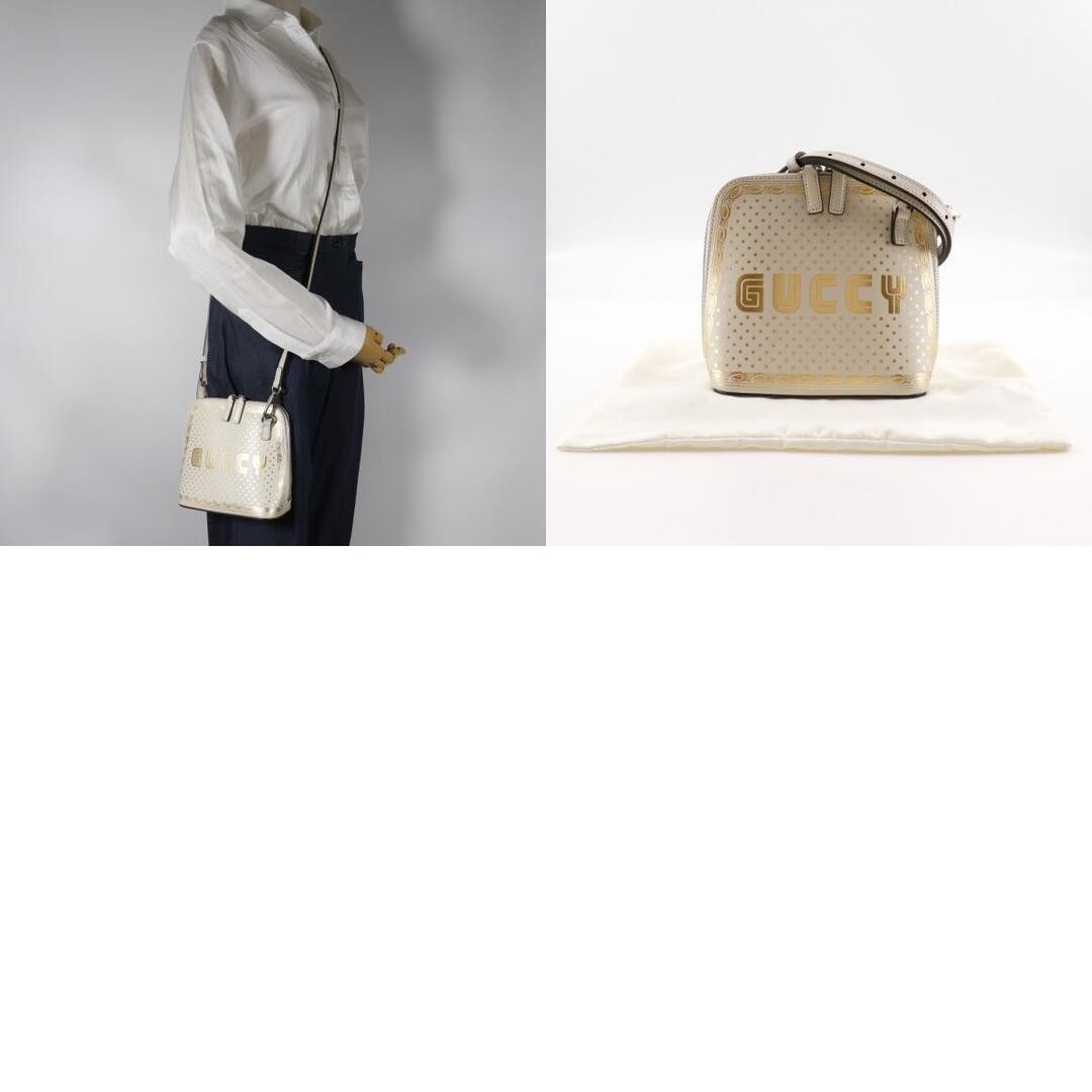GUCCI Gussie SAGA Leather White Women's Shoulder Bag Used thumbnail 10