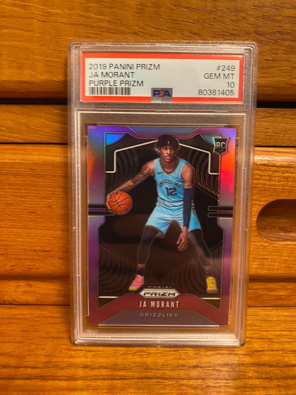 2019 Panini Prizm | Ja Morant Rookie Purple Prizm /75 | GEM MT PSA 10