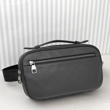 Louis Vuitton Damier Anfini Ambler Bum Waist Bag nero N41288 FO5104 Fanny