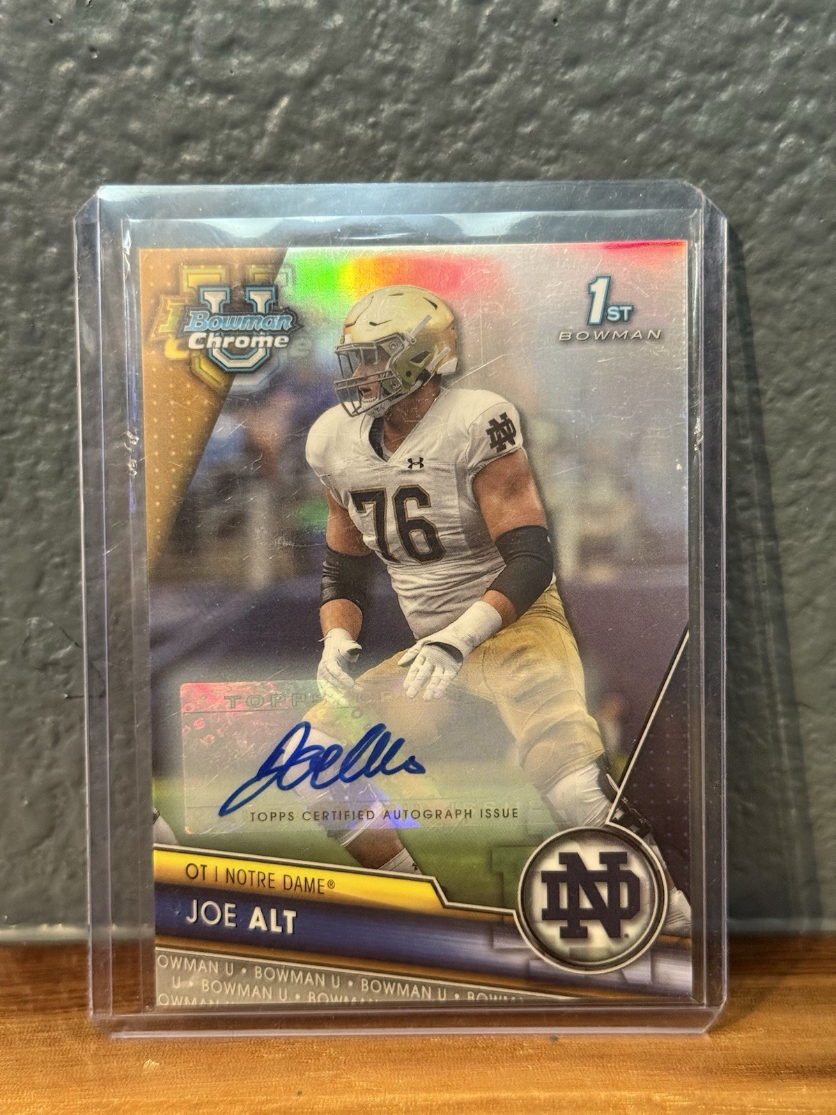 JOE ALT 2023 BOWMAN U CHROME 1ST AUTOGRAPH REFRACTOR AUTO #/499 CHARGERS