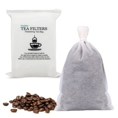 Fenshine 100Pcs Large Tea Bag - 4'' x 6'' 100pcs Non-Woven Fabrics, White 