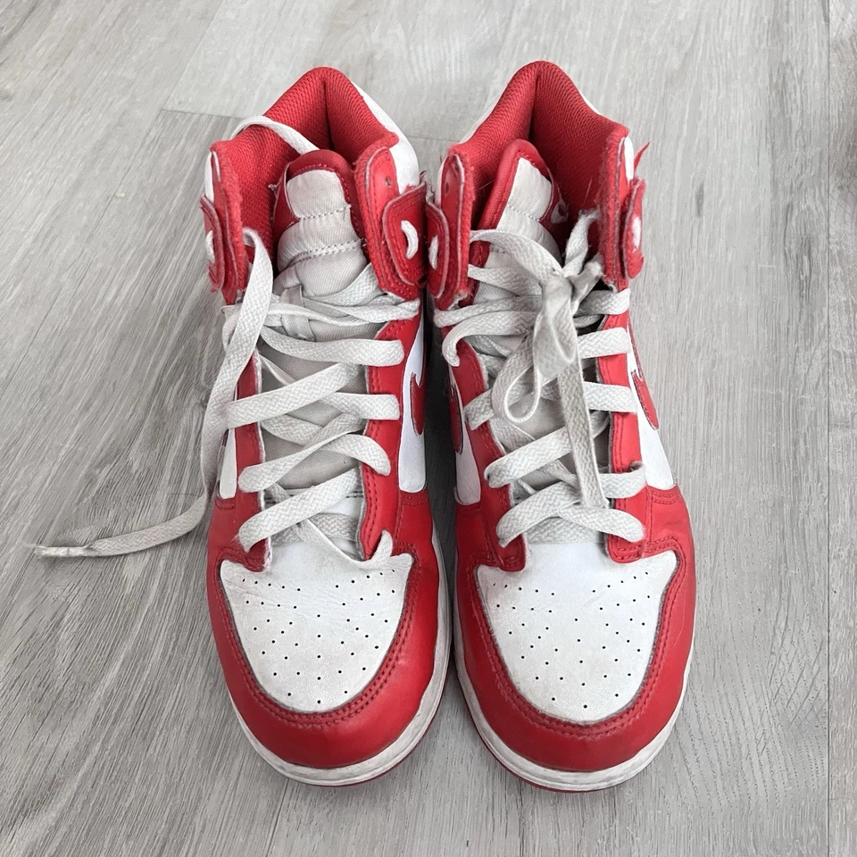 Nike Dunk High University vermelho branco DD2314-114 GS tamanho 3Y juvenil - Imagem 4 de 4