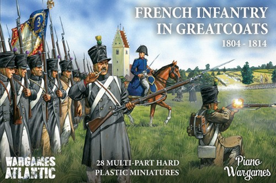 #ad French Infantry in Greatcoats 1804 1814 Wargames Atlantic 28mm Napoleonics $38.99