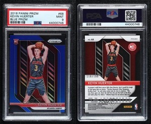 2018-19 Panini Prizm Blue Prizm /199 Kevin Huerter #68 PSA 9 MINT Rookie RC