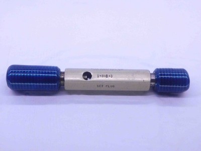 1'' 8 NC 3 SET THREAD PLUG GAGE 1.0 1.00 1.000 GO NO GO P.D.'S = .9188 & .9134