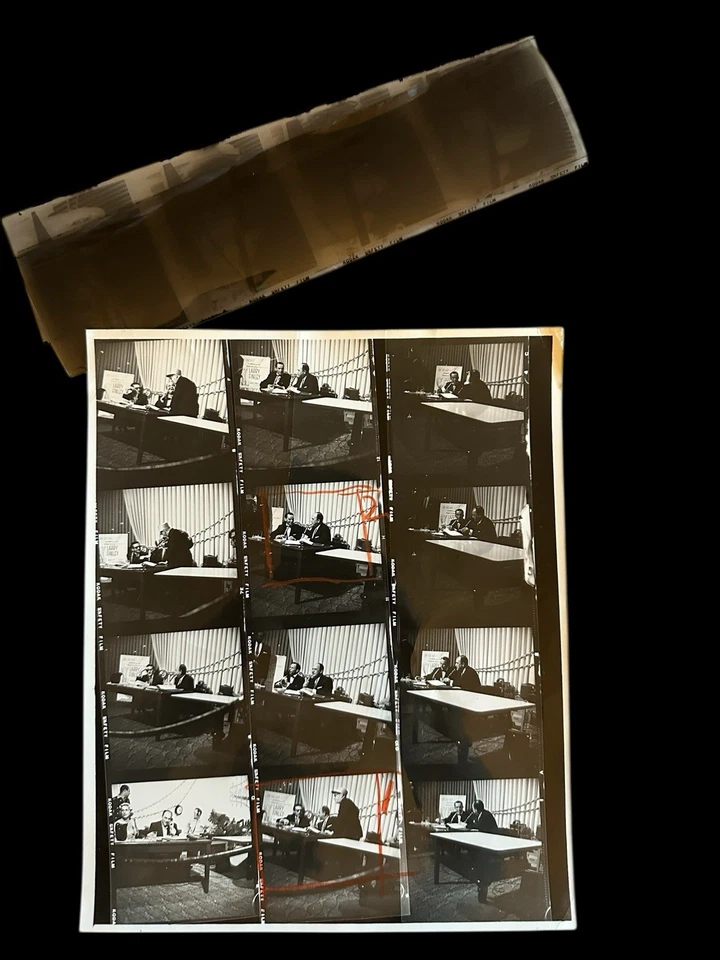Frank Sinatra Larry Finley Show Contact Sheet & Negatives 1950s photo rare - Image 2 of 4