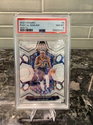 2023-24 Panini Mosaic - Pascal Siakam #6 White Mosaic Prizm /25