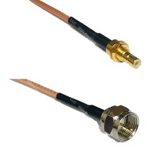 RG316 SMB MALE BULKHEAD to F MALE RF Cable Rapid-SHIP LOT