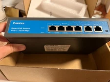YuanLey 6-Port Unmanaged Fast Ethernet Long Range PoE+ Switch YS2042-P