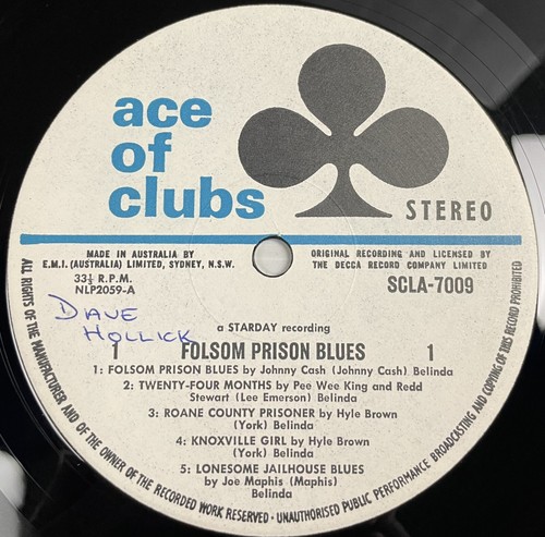 Folsom Prison Blues Vinyl Record Various Artists 12” 33RPM SCLA-7009 AOC 1969 - Picture 14 of 24
