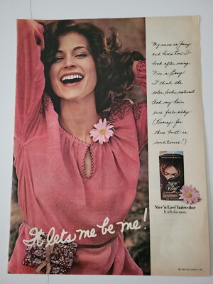 1976  Clairol Nice n Easy haircolor hair color pretty brunette vintage  ad