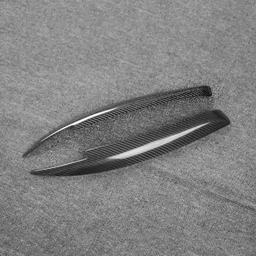 For BMW 1Series Carbon Fiber Eyelid Eyebrows Lids Headlight Molding Trim Covers - Picture 7 of 12