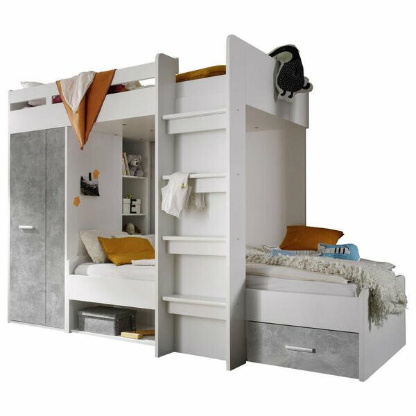 Letto a castello con armadio integrato MORITZ