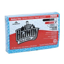 Brawny Dine-A-Wipe Busing Towel Blue/White Carded Rayon 14" L x 21" W, 6/Packs