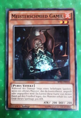 Yu-Gi-Oh BP03-DE115, Meisterschmied Gamil ''near mint'', NEU 1.Auflage