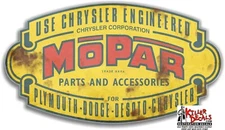 (MOPAR-1R)12" WIDE RUSTY DODGE MOPAR PARTS AND ACCESSORIES STICKER DECAL 