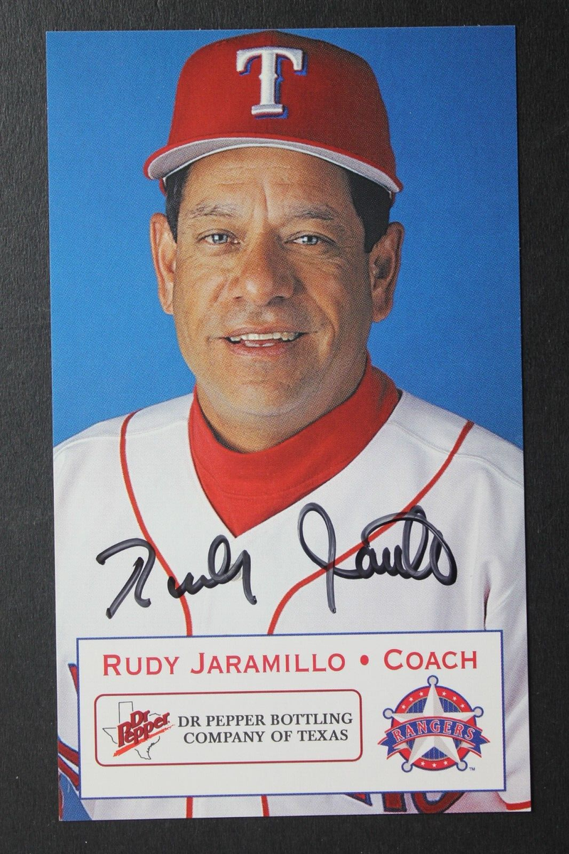 Rudy Jaramillo Autograph Texas Rangers Coach 3x5 Photo Fan Fest