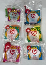 TY McDONALDS TEENIE BEANIE BABIES 1996 Lot of 6 all in orig pk, missing 6  10