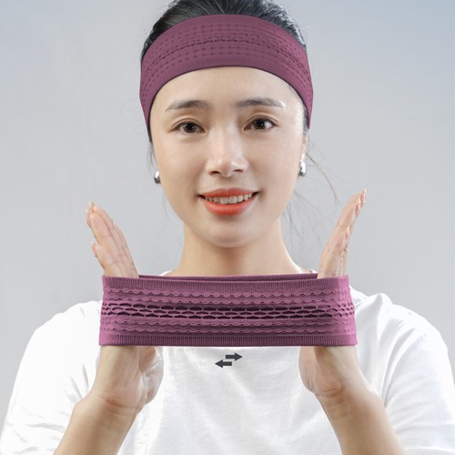 Sports Headband Sweat Absorption Headband Elastic Breathable for Running Cycling - Picture 5 of 21