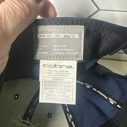 Sombrero de golf Cobra Fly-z raro azul bordado elevado usado raro - Imagen 11 de 12