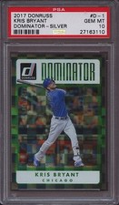 2017 Donruss Dominator D-1 Kris Bryant Silver PSA 10 Gem Mint #349 Pop 1