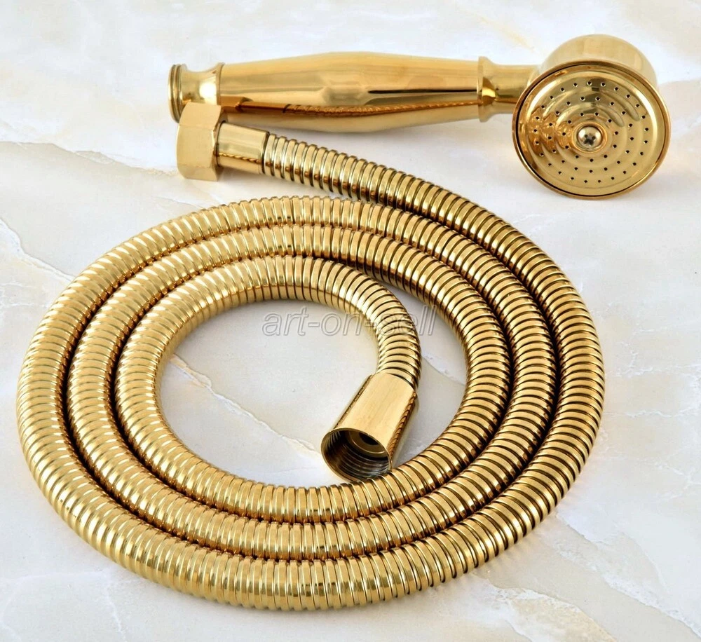 Gold Color Brass Bathroom Handheld Shower Head Spray & Hand Shower Hose ahh043
Opens in a new window