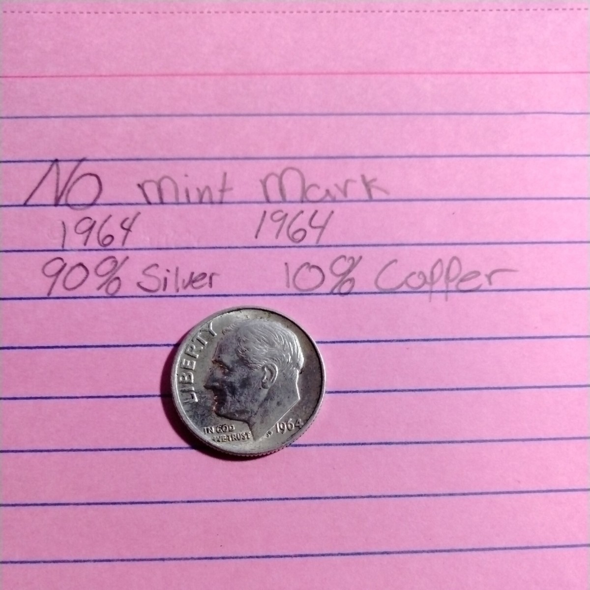 1964 Roosevelt Silver Dime Philadelphia Mint (No Mint Mark) | eBay