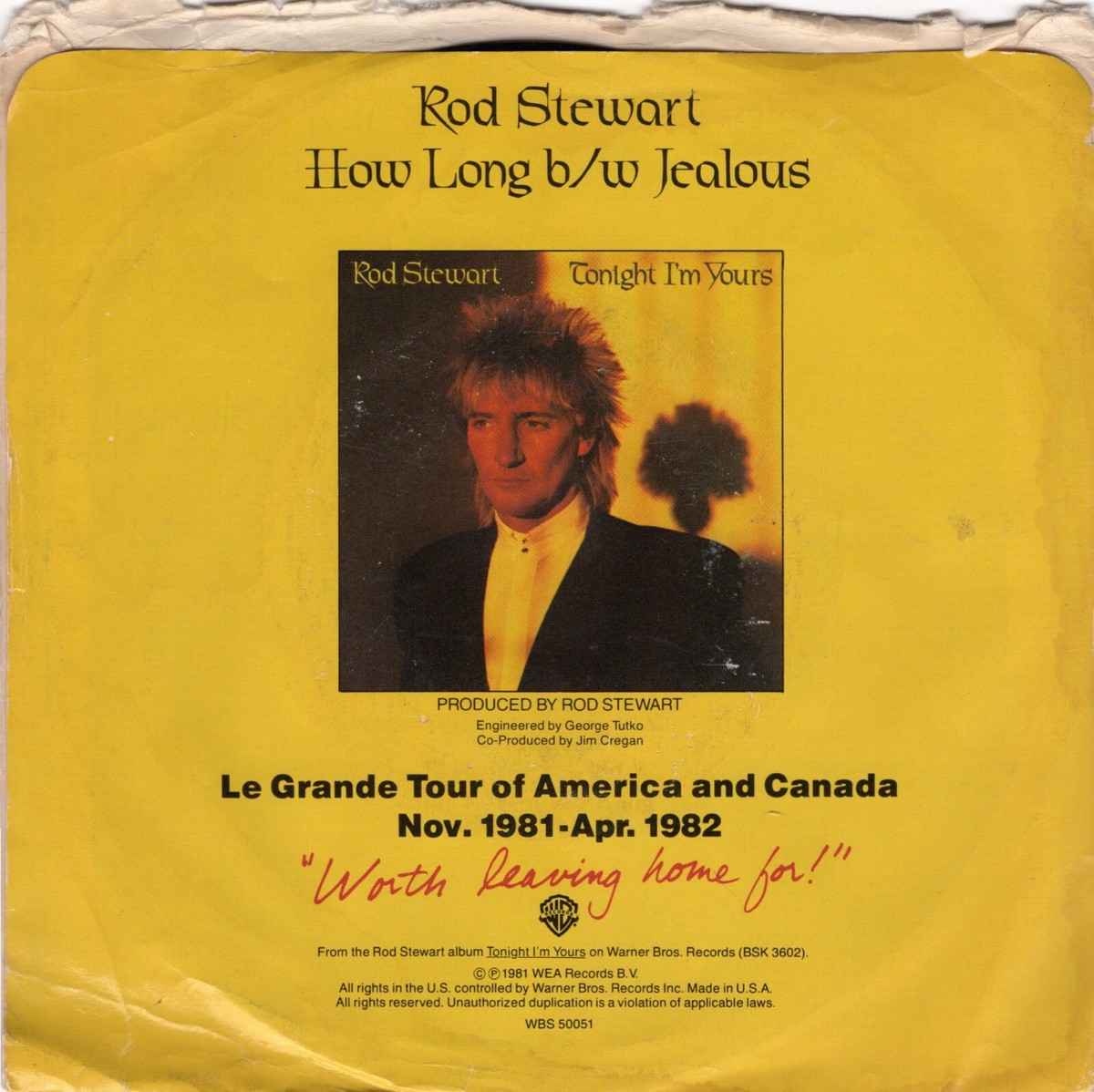 Rod Stewart - How Long 1981 Warner Bros Rock VG+ | eBay