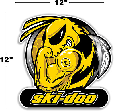 (SKI-2) 12'' SKI-DOO SKIDOO BEE DECAL FOR WINDOW / WALL ARTIC CAT MXZ POLARIS X