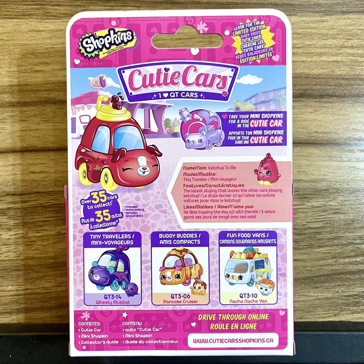Shopkins Cutie Cars Ketchup To Me QT 3 19 Series 3 Die Cast Brand New