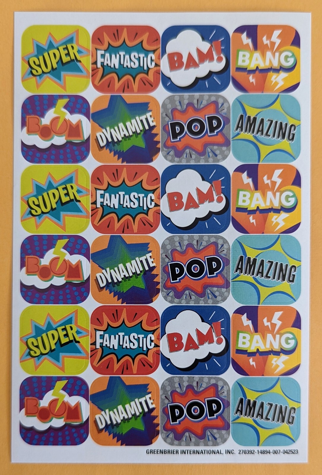 Themed Sticker Sheet.