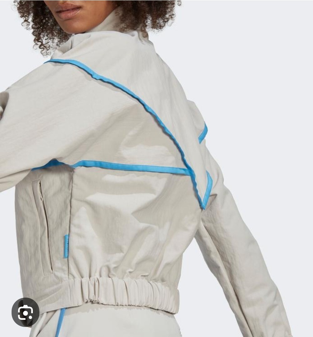 Adidas Originals Blue Version Cropped Jacket - Pearl Grey & Pulse Blue image 6