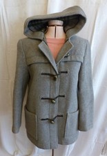 Vintage Women's Duffle Coat, Gray, Gloverall, Size 10