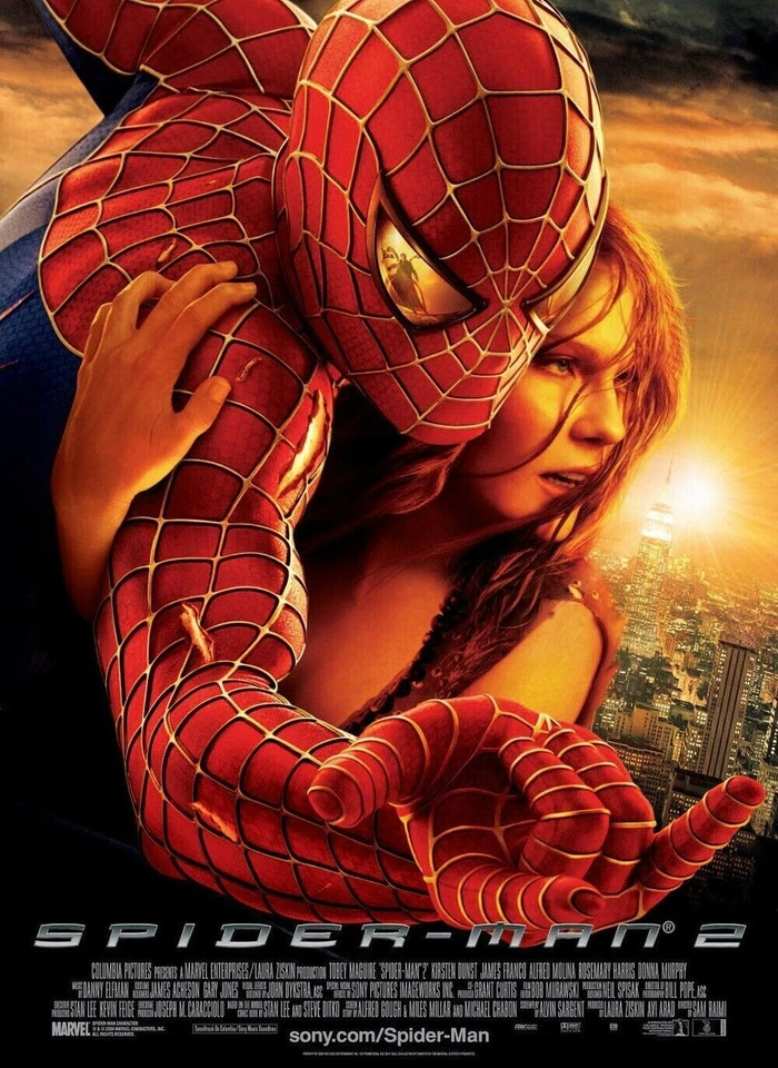 SPIDER-MAN 2 11"x17" MOVIE POSTER PRINT Tobey Maguire Sam Raimi Marvel Art