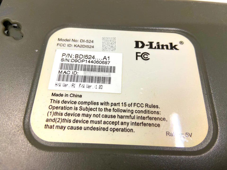 DI-524 I D-Link AirPlus G DI-524 Wireless Router 4 x LAN BDI524....A1 54 Mbps - Image 2 of 4