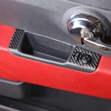 Mascherina alzacristalli telaio fibra di carbonio adesiva adatta per Fiat 500 312 2011-19